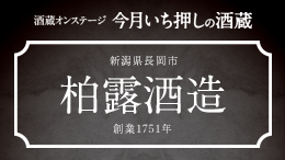 【酒蔵オンステージ】8月9月は新潟県長岡市にある柏露酒造